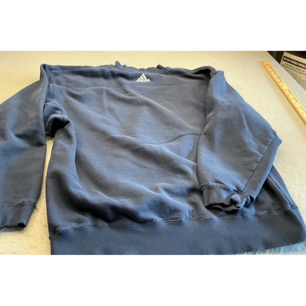 Adidas Vintage Boston Red Sox Crewneck Sweatshirt Distressed Navy M Y2K READ